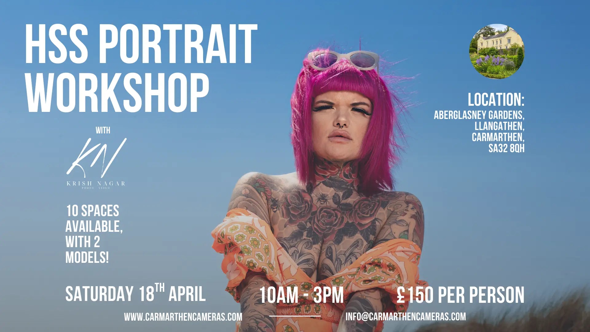 HSS Portrait Photography at Aberglasney Gardens - With Krish Photo/Video