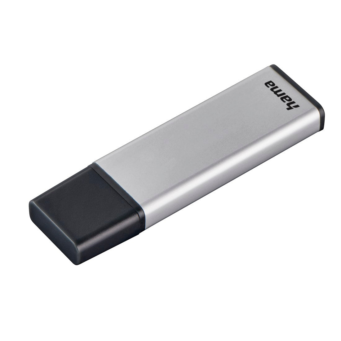 Hama Classic 64GB USB 3.0 Memory Pen, Aluminium, Cap, Keyring, 70MB/s, Black/Silver ..