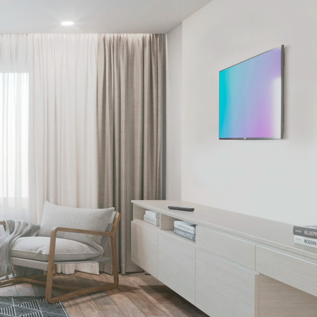 Hama TV Wall Bracket, Rigid, 122 cm (48") to 25 kg, Wall Spacing 2.3 cm