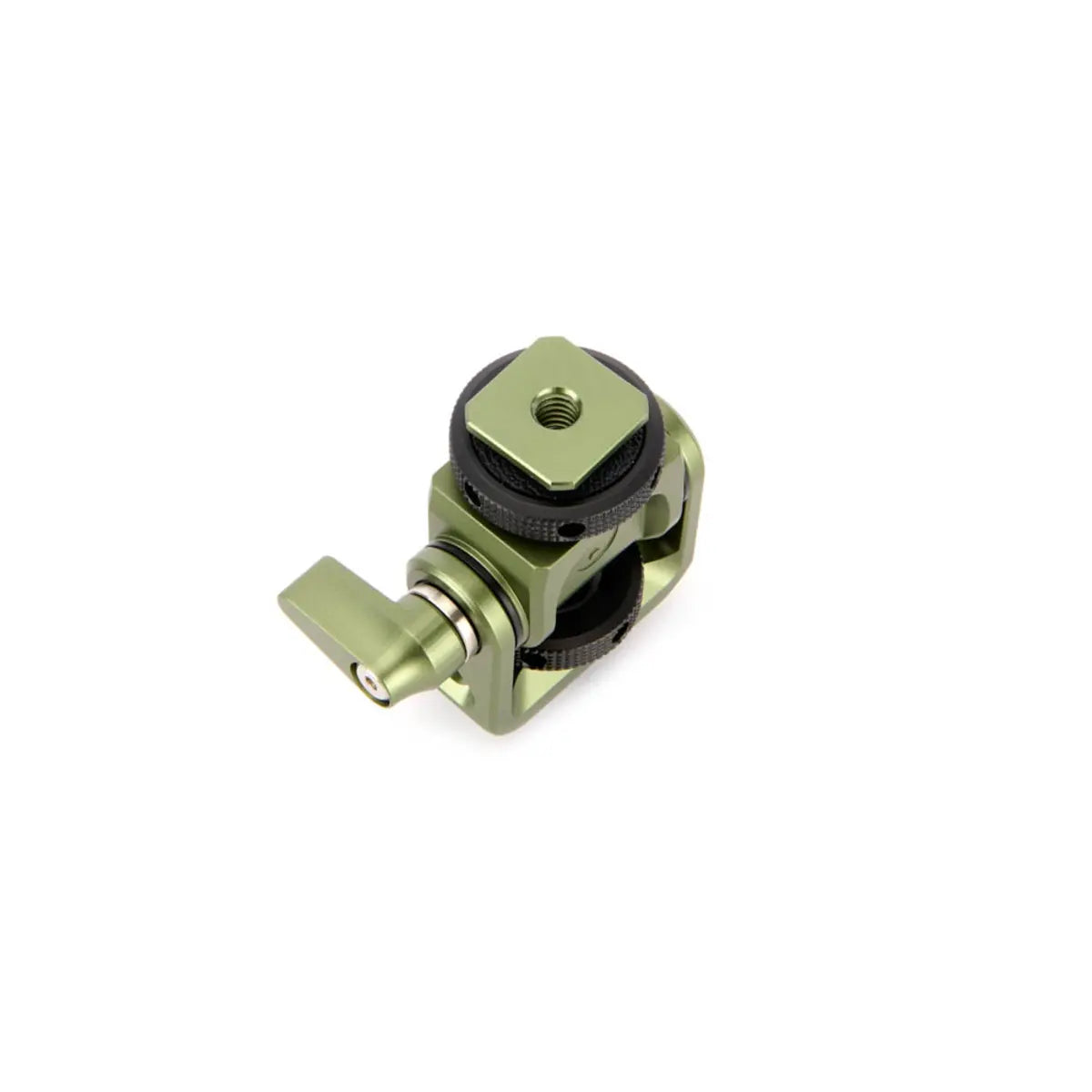 Metallic clamp or fixture on a white background