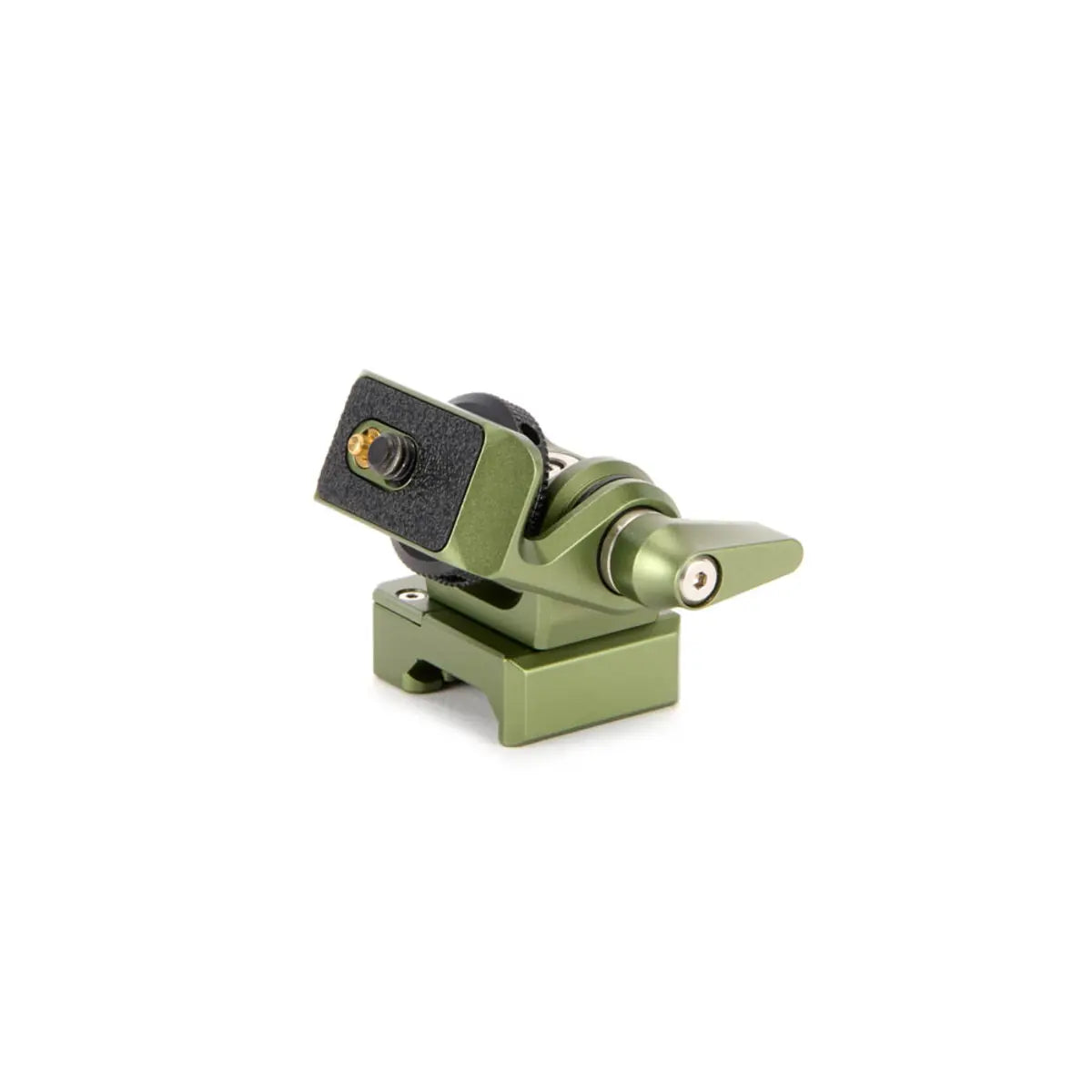 Green mechanical component on a white background
