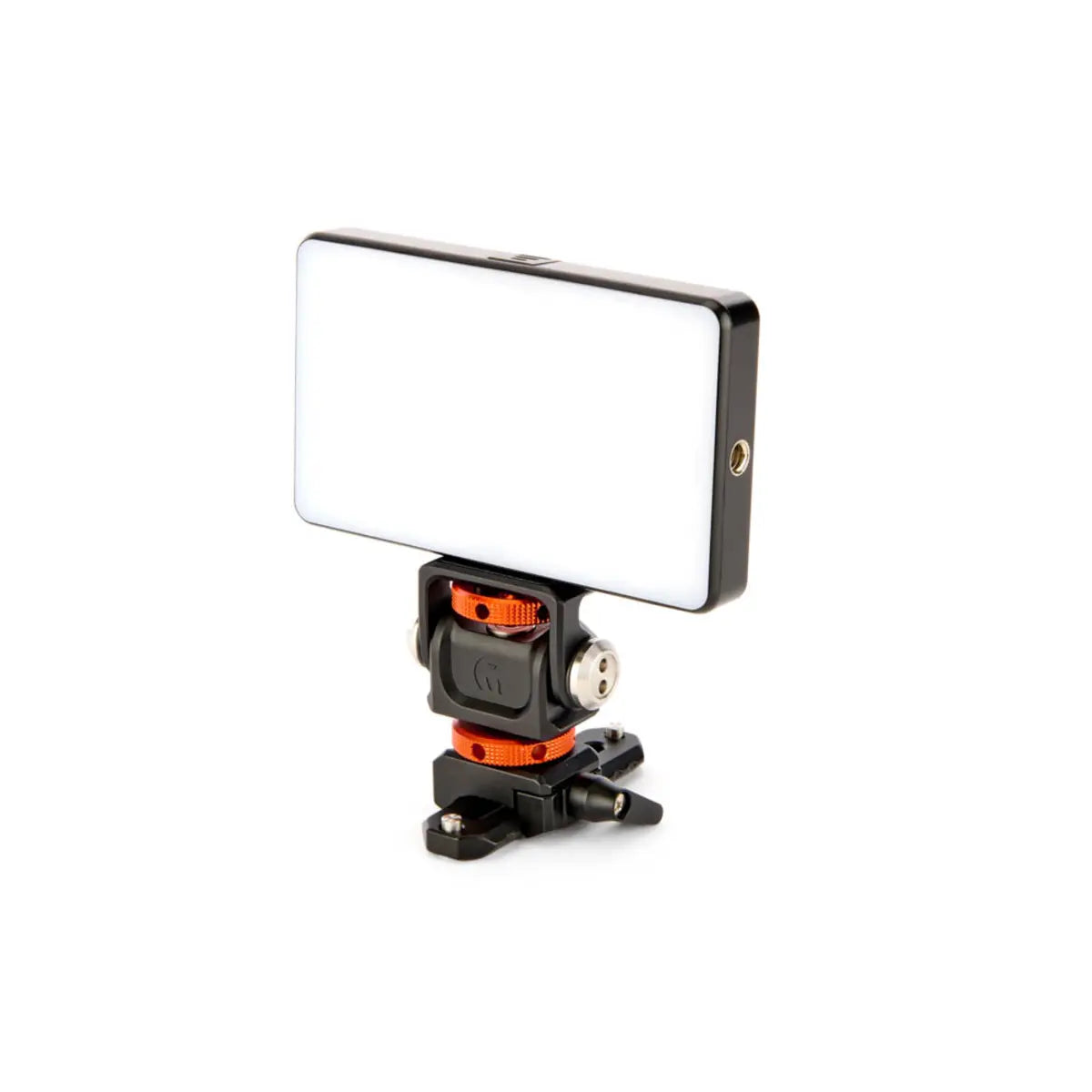 Phone holder with a light attachment on a white background