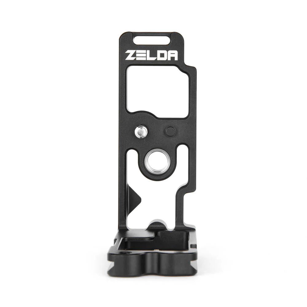 Black metal mount with 'Zelda' branding on a white background