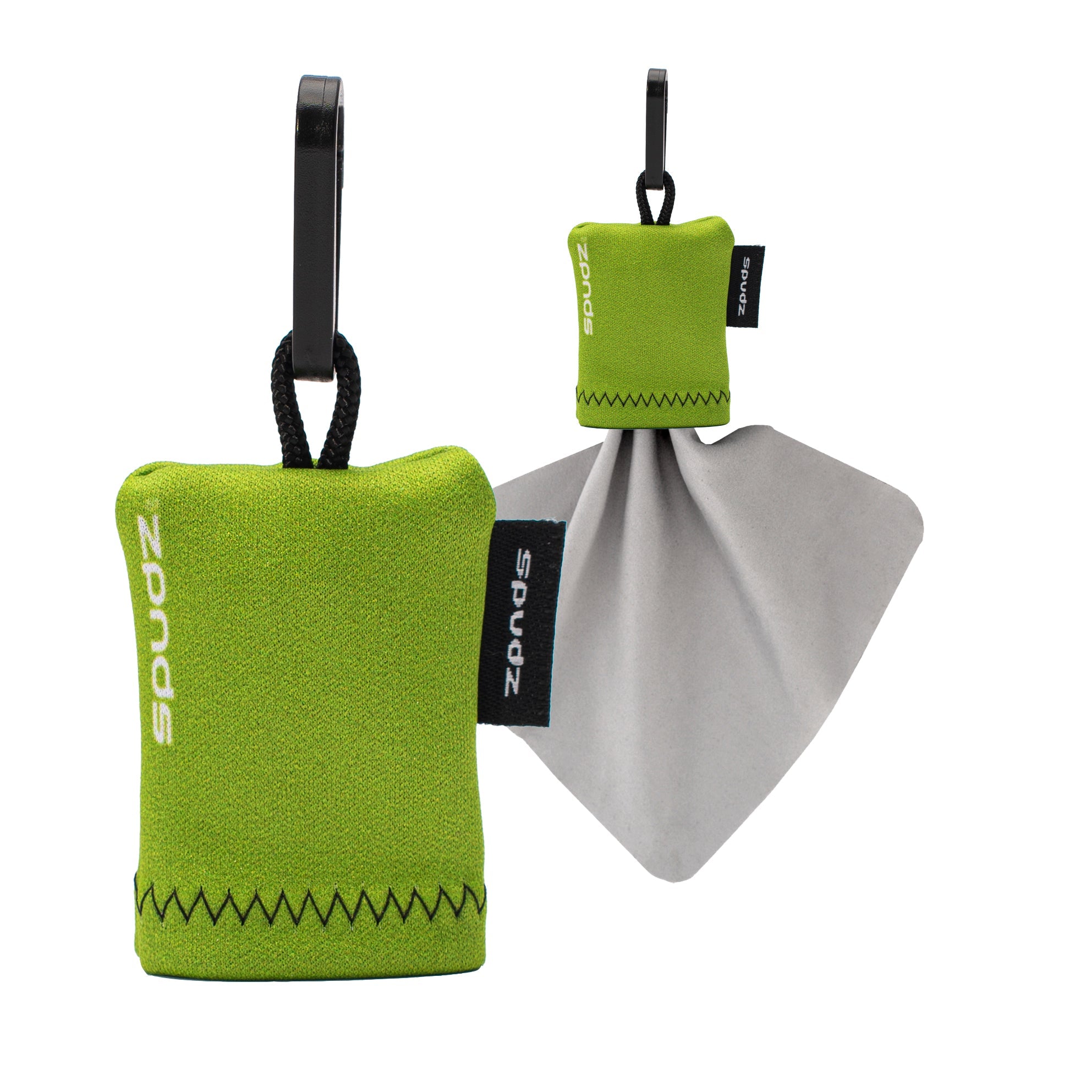 Spudz 10x10 Classic Lens Cloth In Pouch - Green