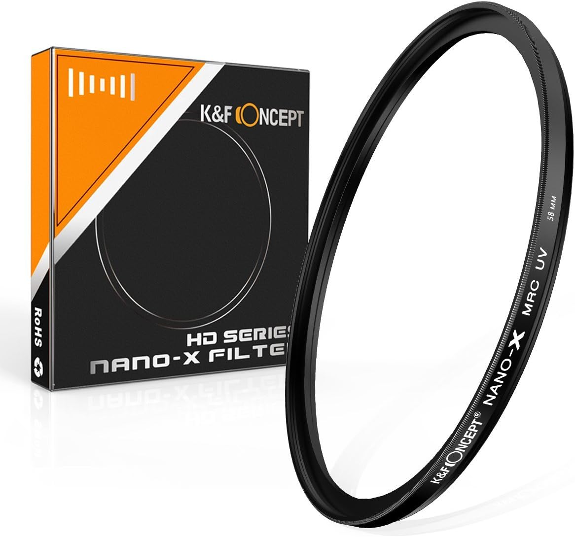 K&F Concept 58mm MC UV Protection Filter Ultra Slim 18 Layers Multi Nano Coating