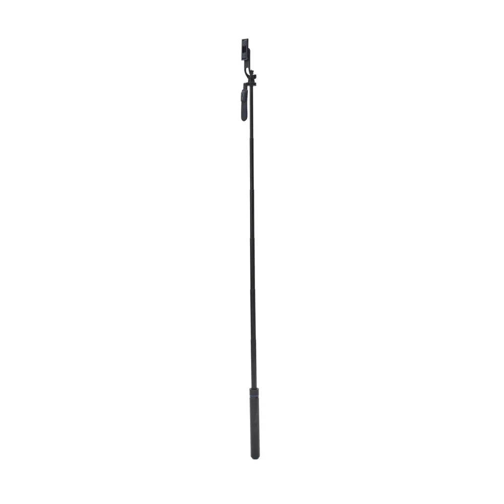 Black selfie stick on a white background
