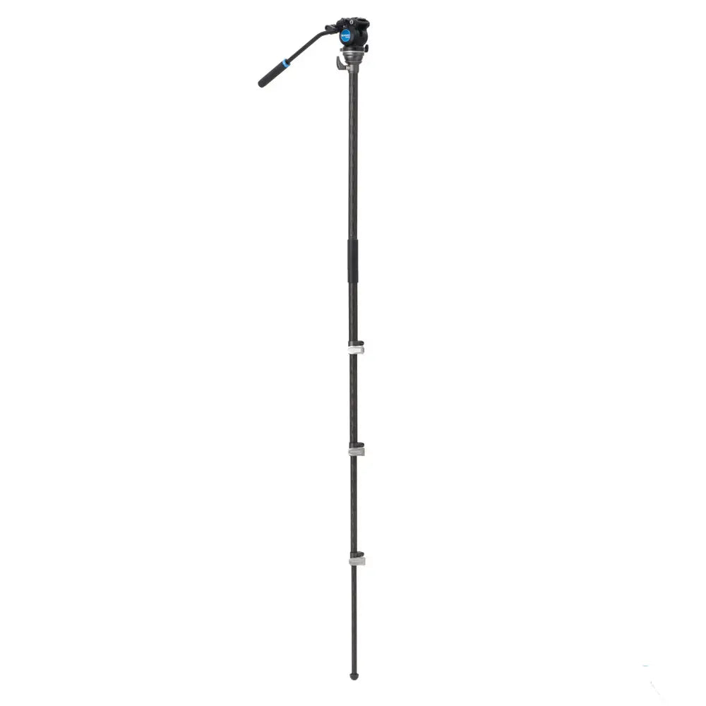 Camera monopod on a white background