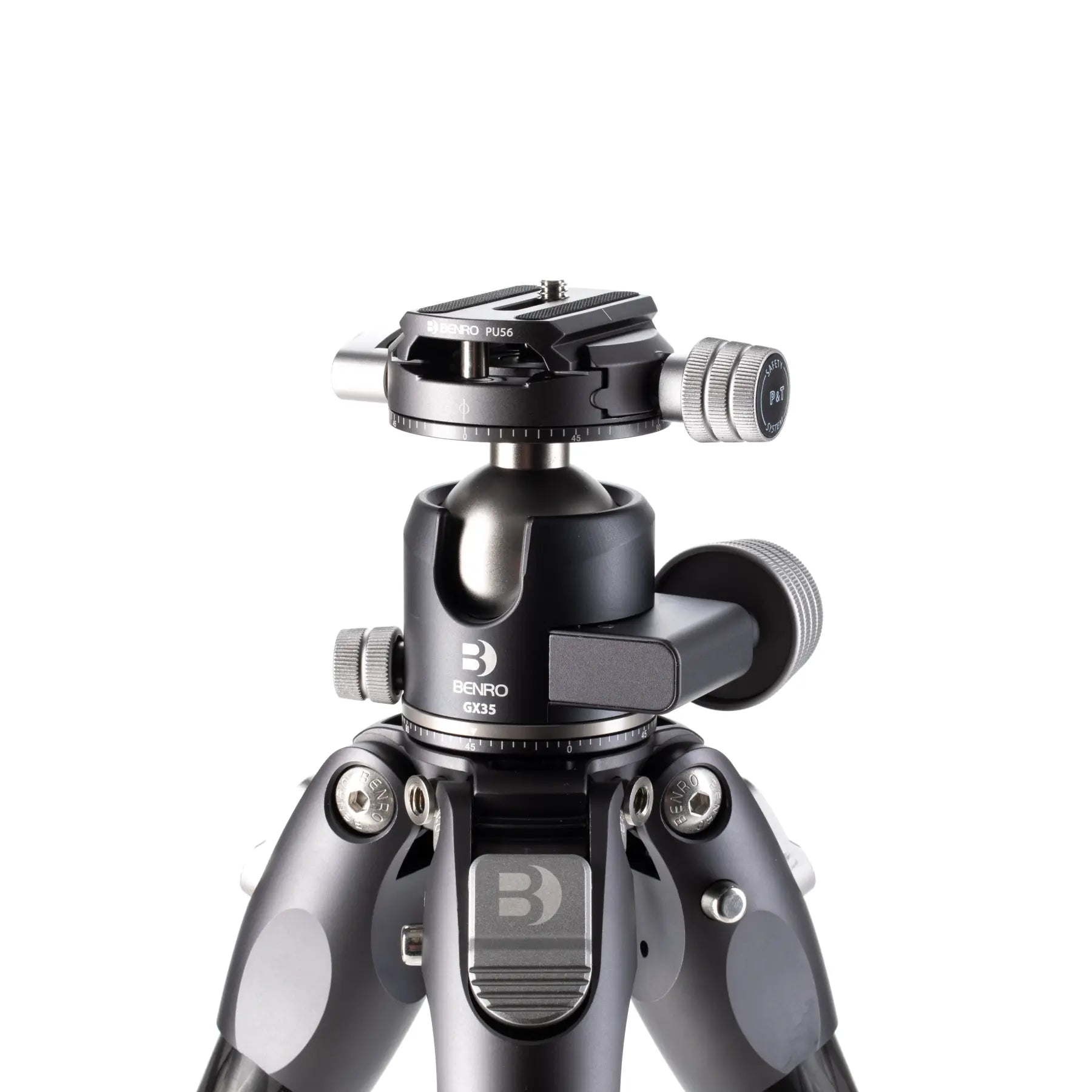 Benro Tortoise 35C Carbon Fibre Tripod with GX35 Ballhead Kit side angle of ball head