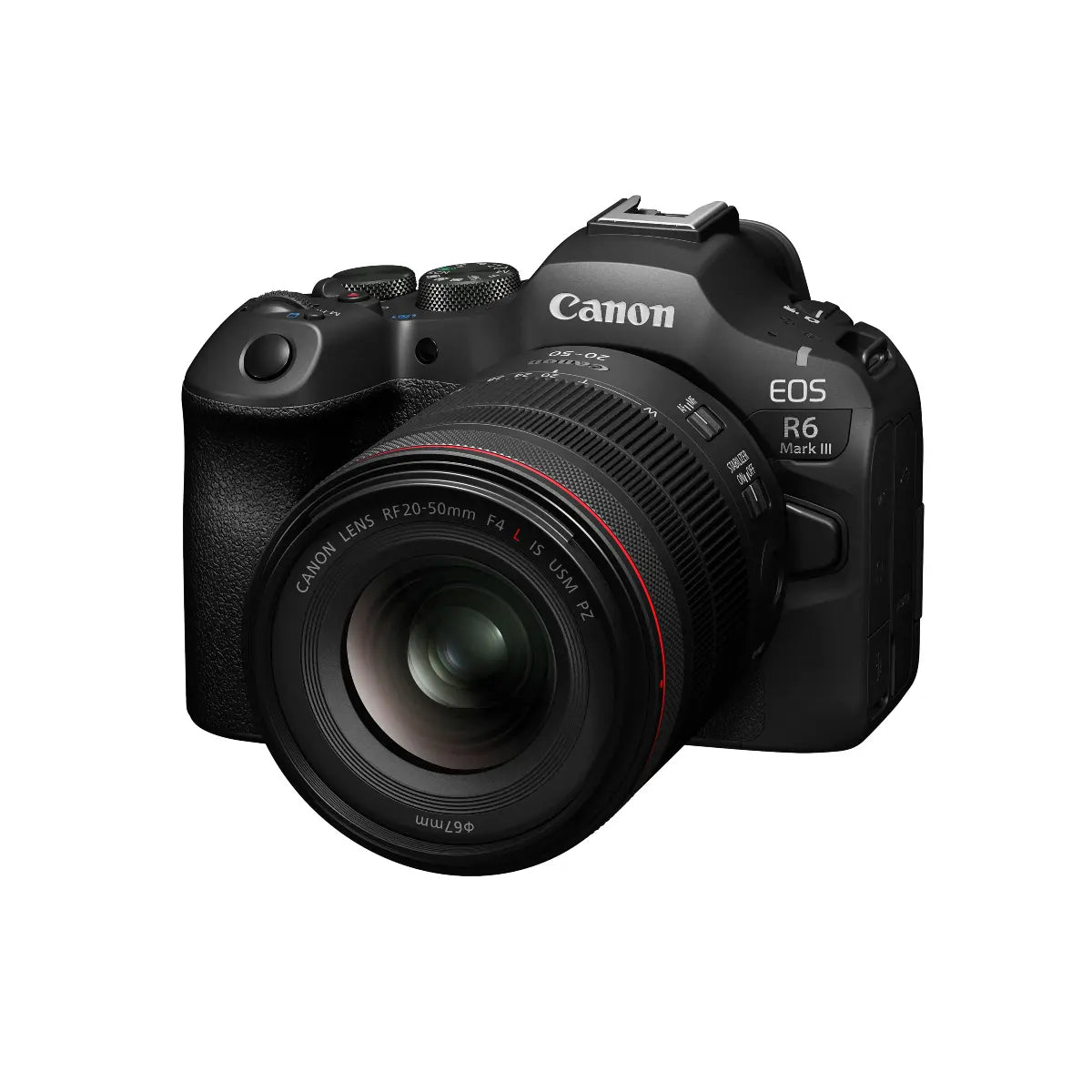 Canon EOS R6 camera on a white background