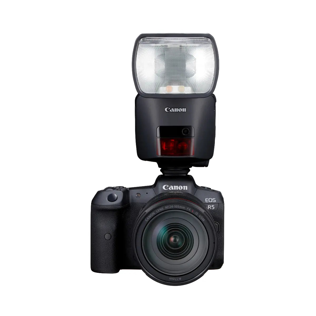 Canon Speedlite EL-1 (Ver.2) Flashgun front angle on camera
