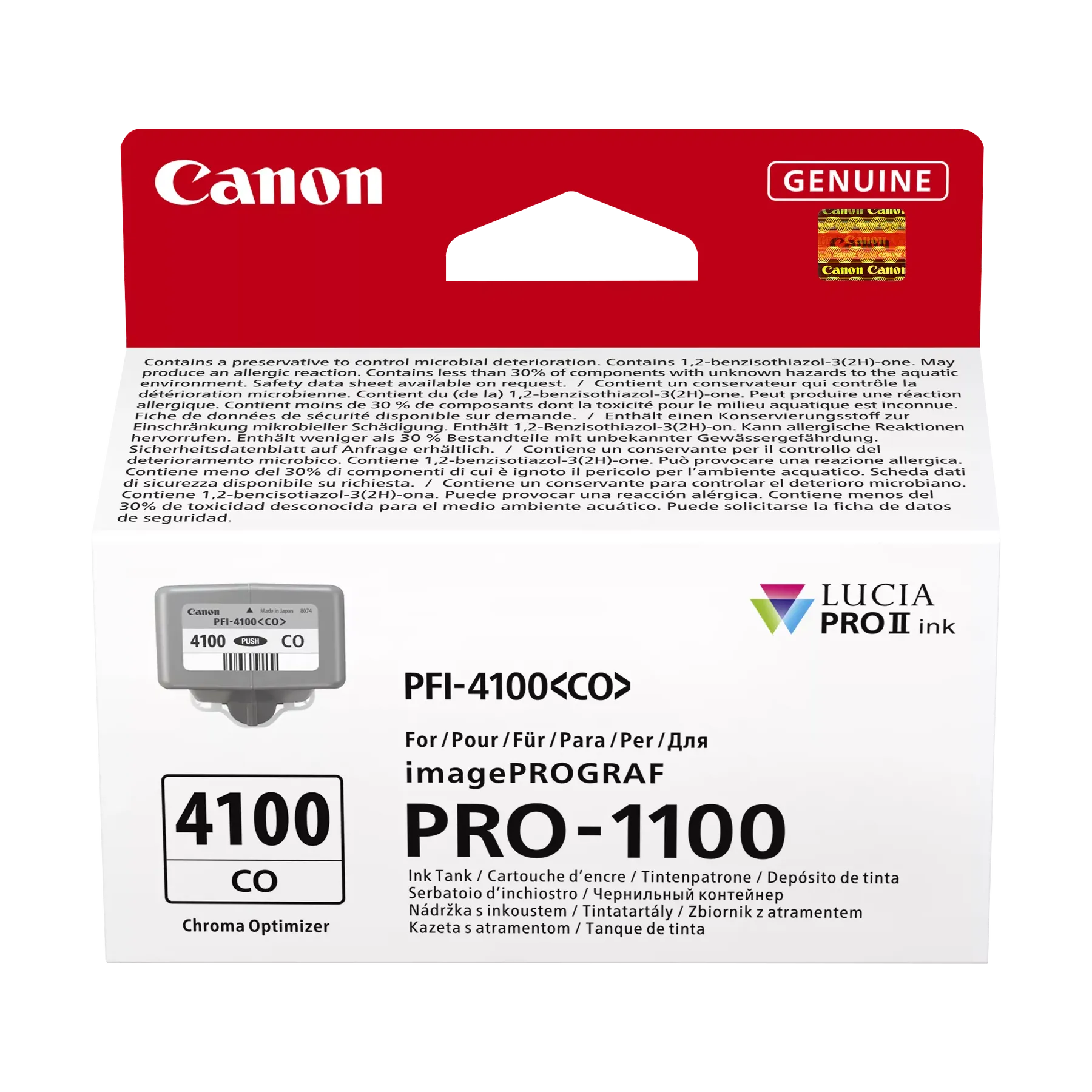 Canon LUCIA PRO II PFI-4100CO Chroma Optimizer Cartridge for PRO-1100 Printer