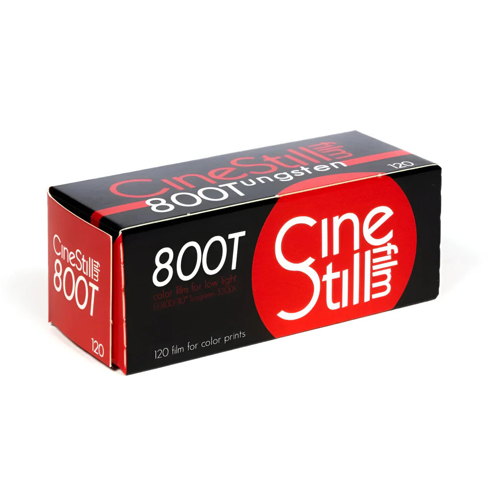 Cinestill 800T Tungsten Colour Film 120 front angle