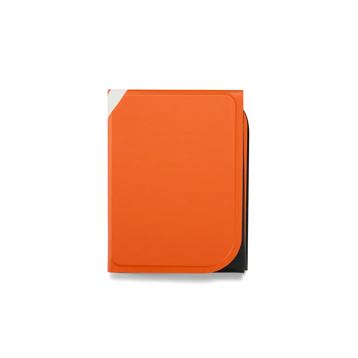 Orange and black rectangular product on a white background