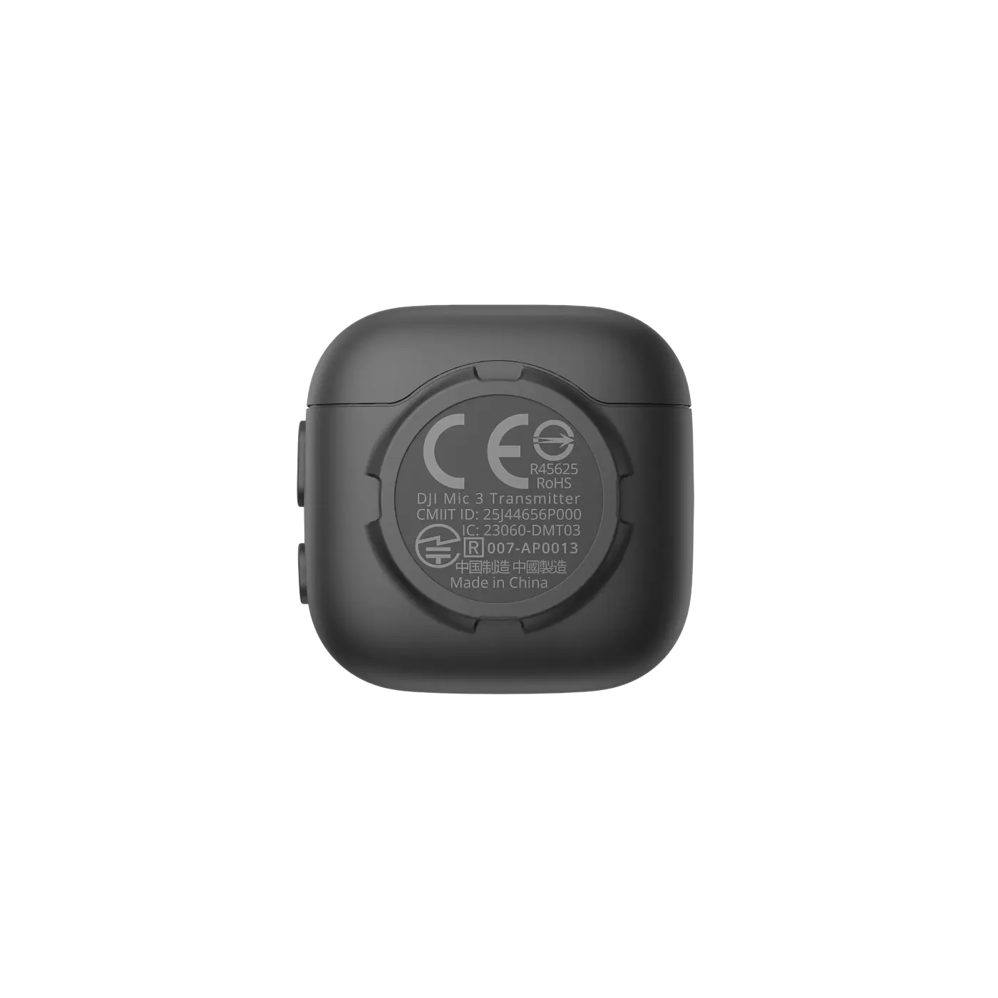 DJI Mic 3 Transmitter back without clip attached