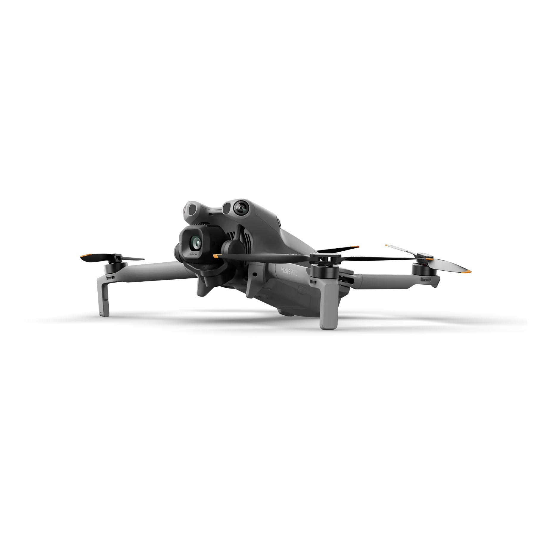 Black and gray drone on a white background