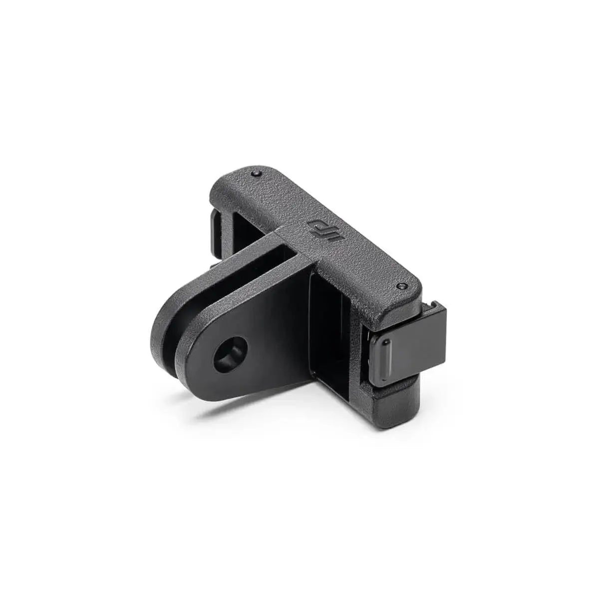 Black metal bracket on a white background