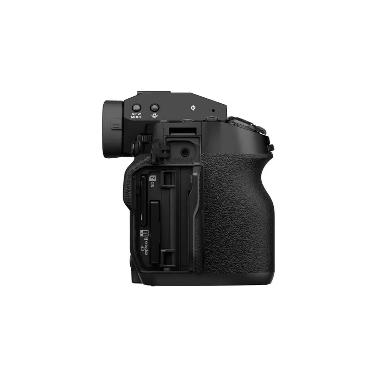 Fujifilm X-H2 Camera Black Body Only side with media ports open