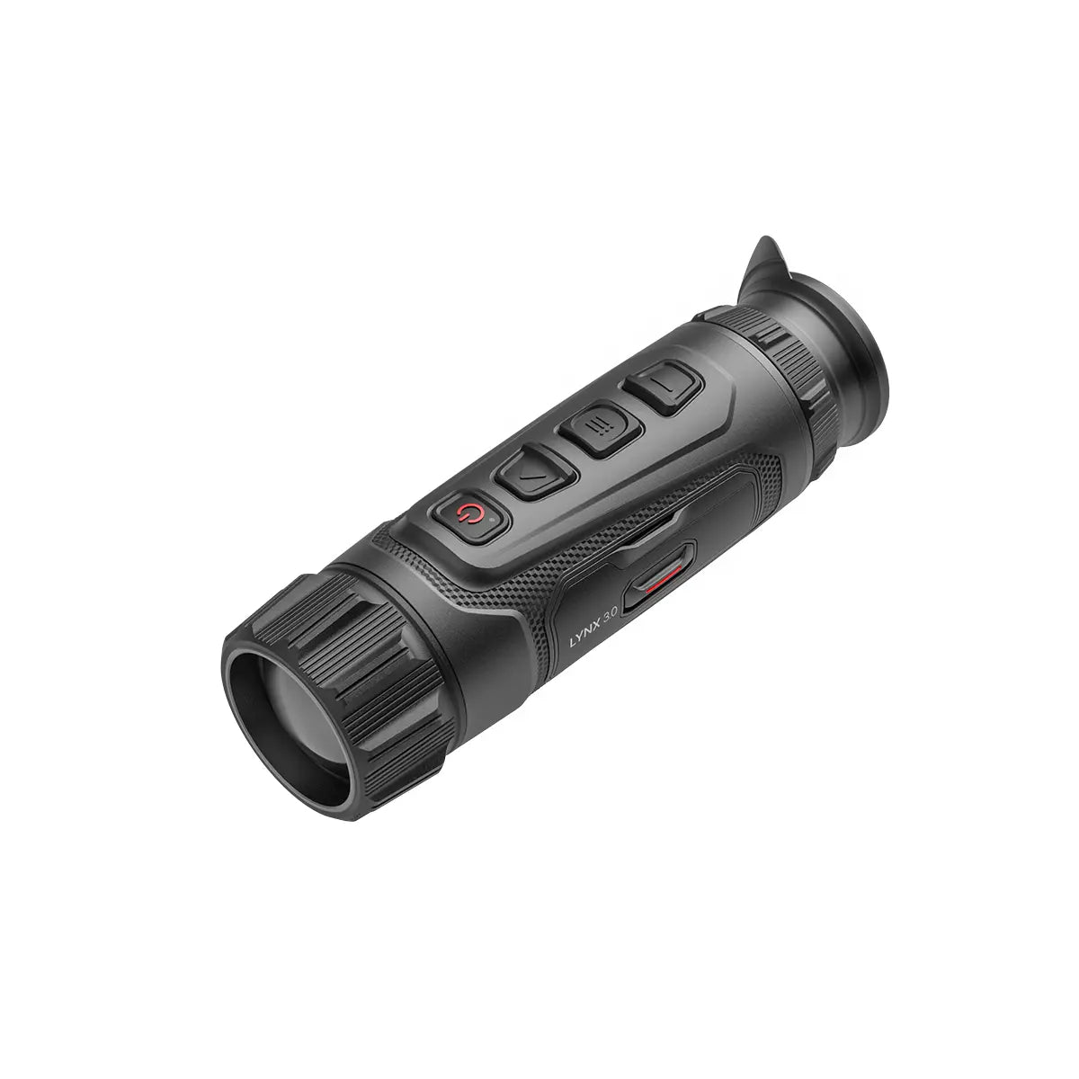 Black flashlight on a white background
