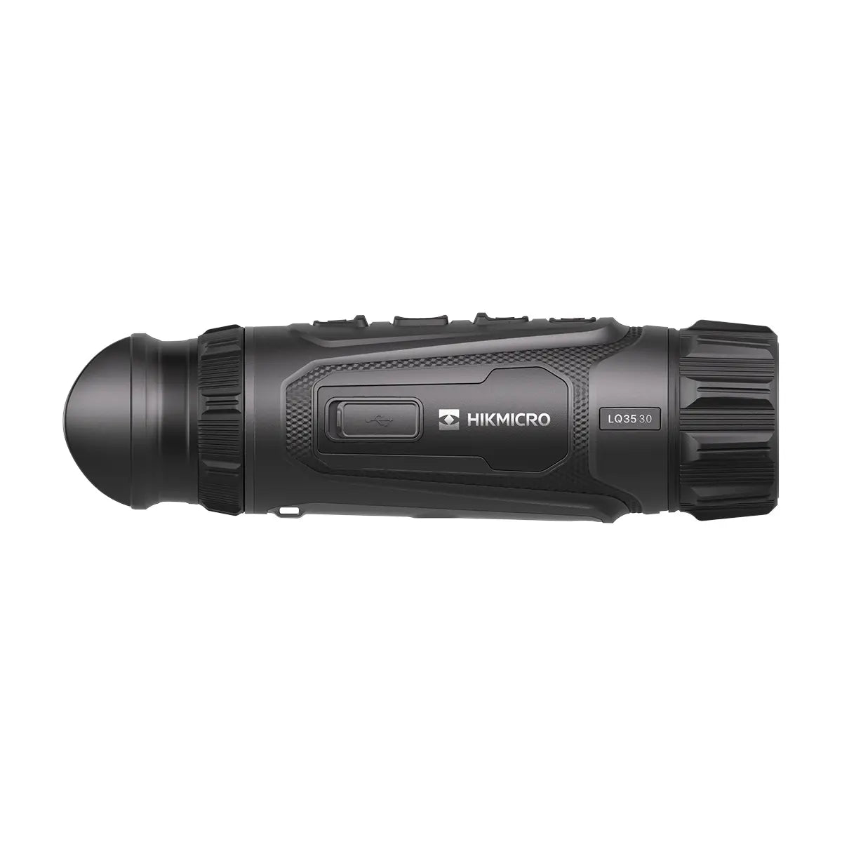 Black Hikmicro device on a white background