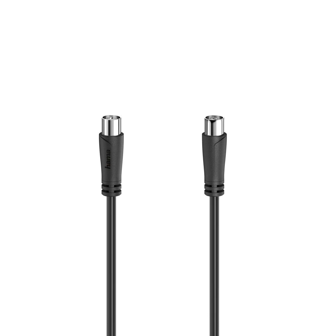 Black MIDI cable with silver connectors on a white background