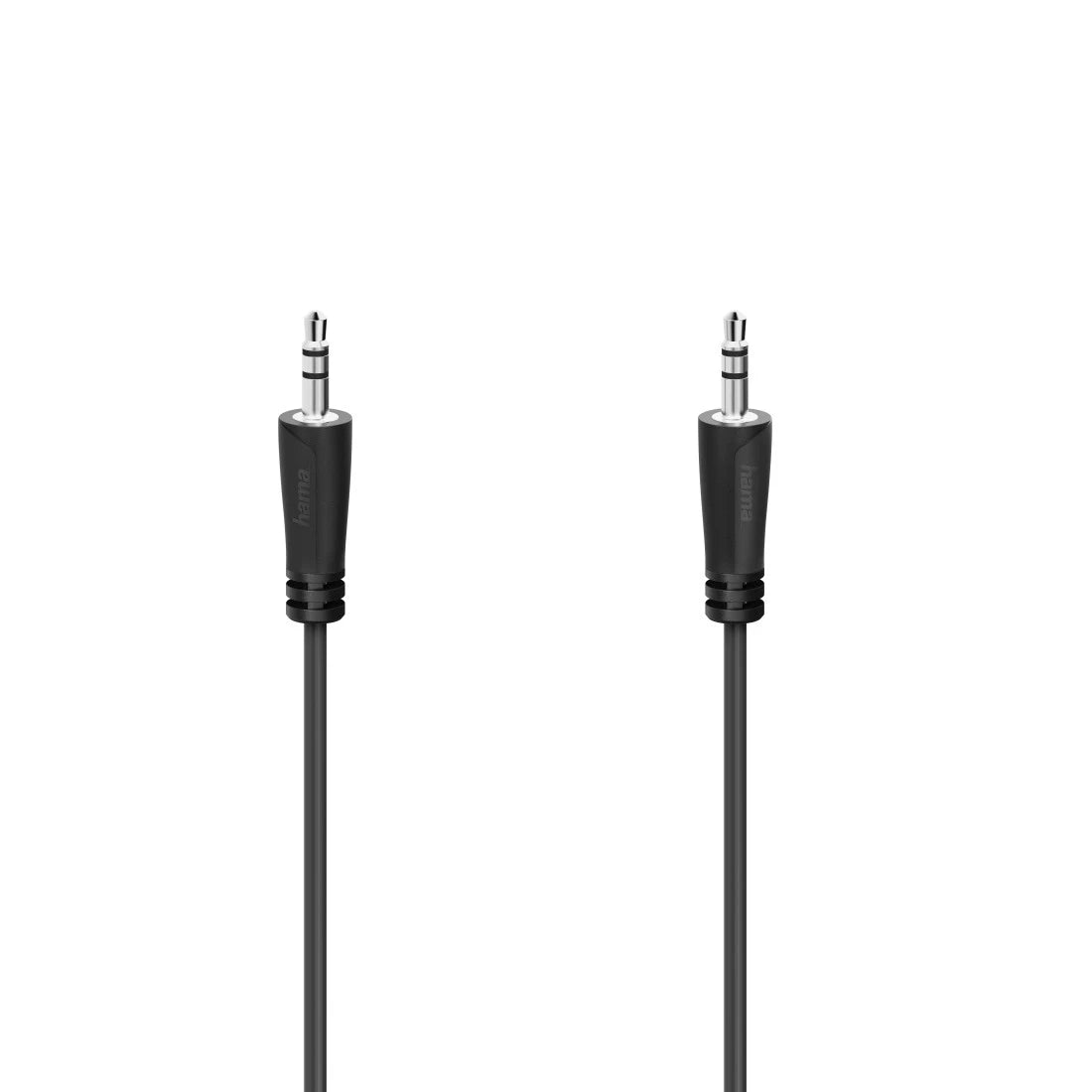 Two audio cables with 3.5mm connectors on a white background