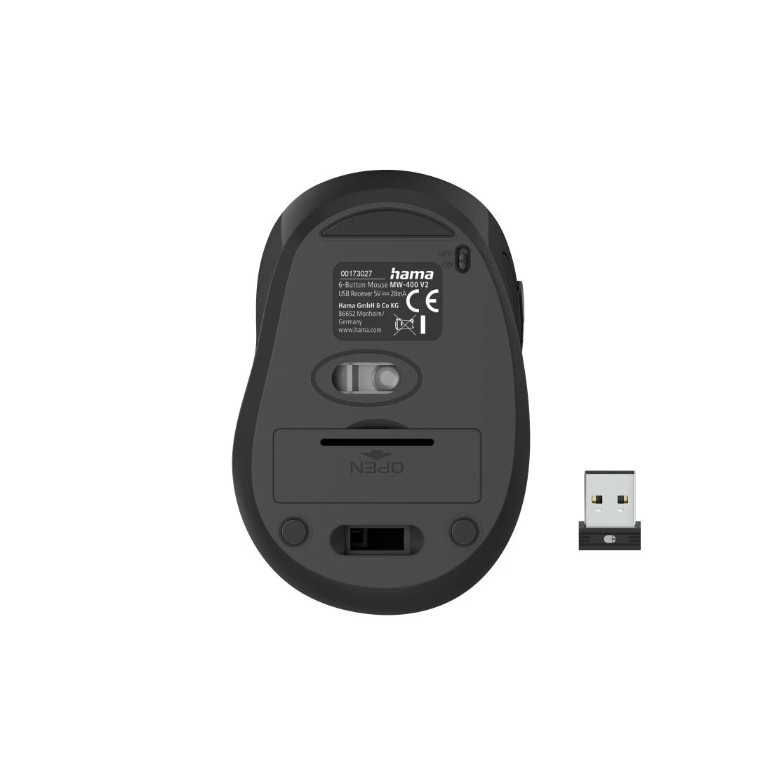 Hama MW-400 V2 Optical 6-Button Wireless Mouse - Denim Blue