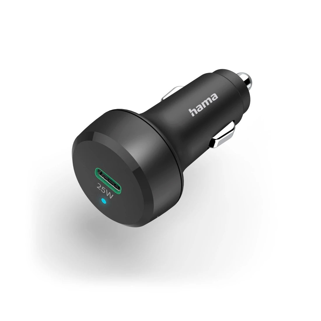 Hama USB-C Fast Charge Car Adapter, Power Delivery, Qualcomm 3.0, 25W, Black