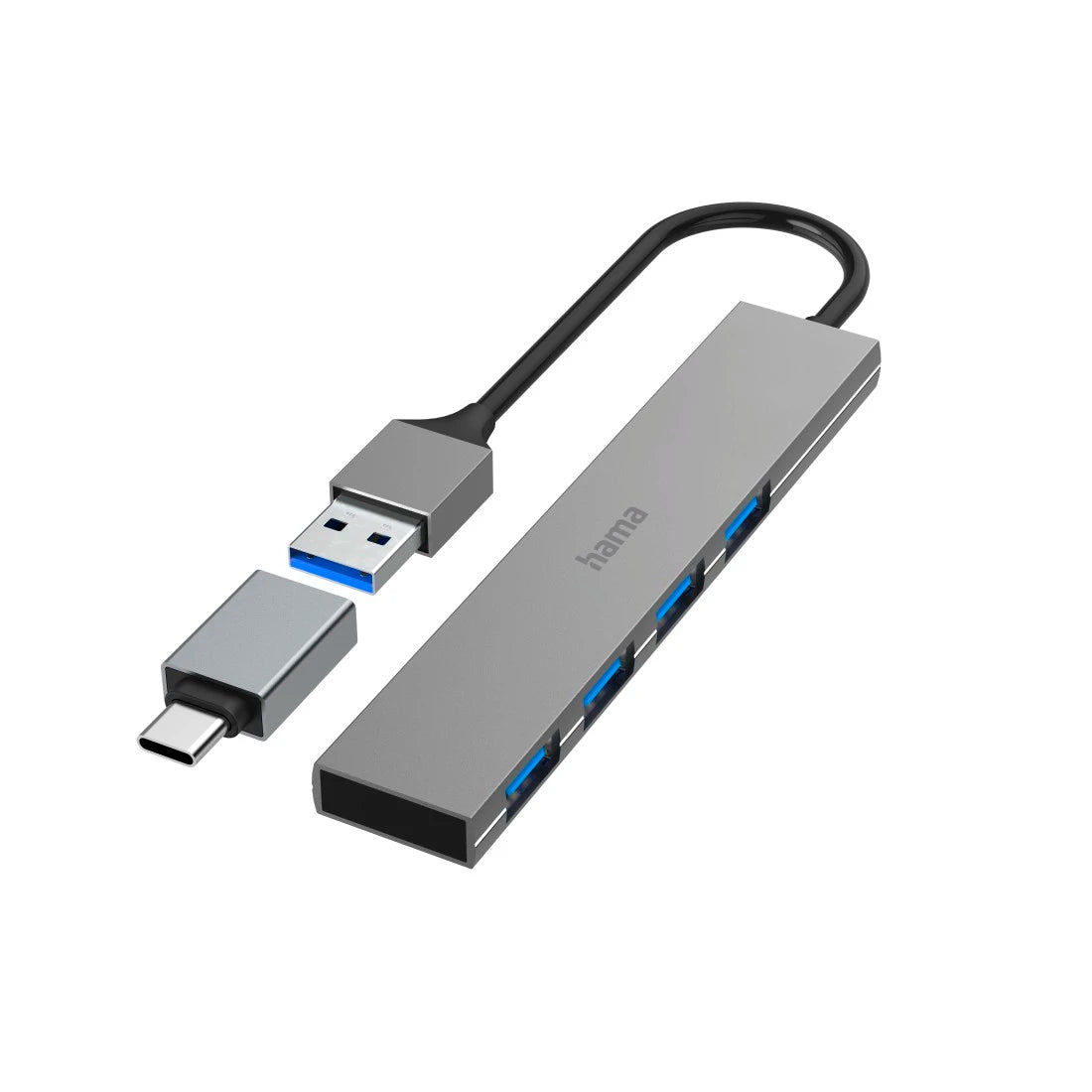 USB hub with multiple ports on a white background