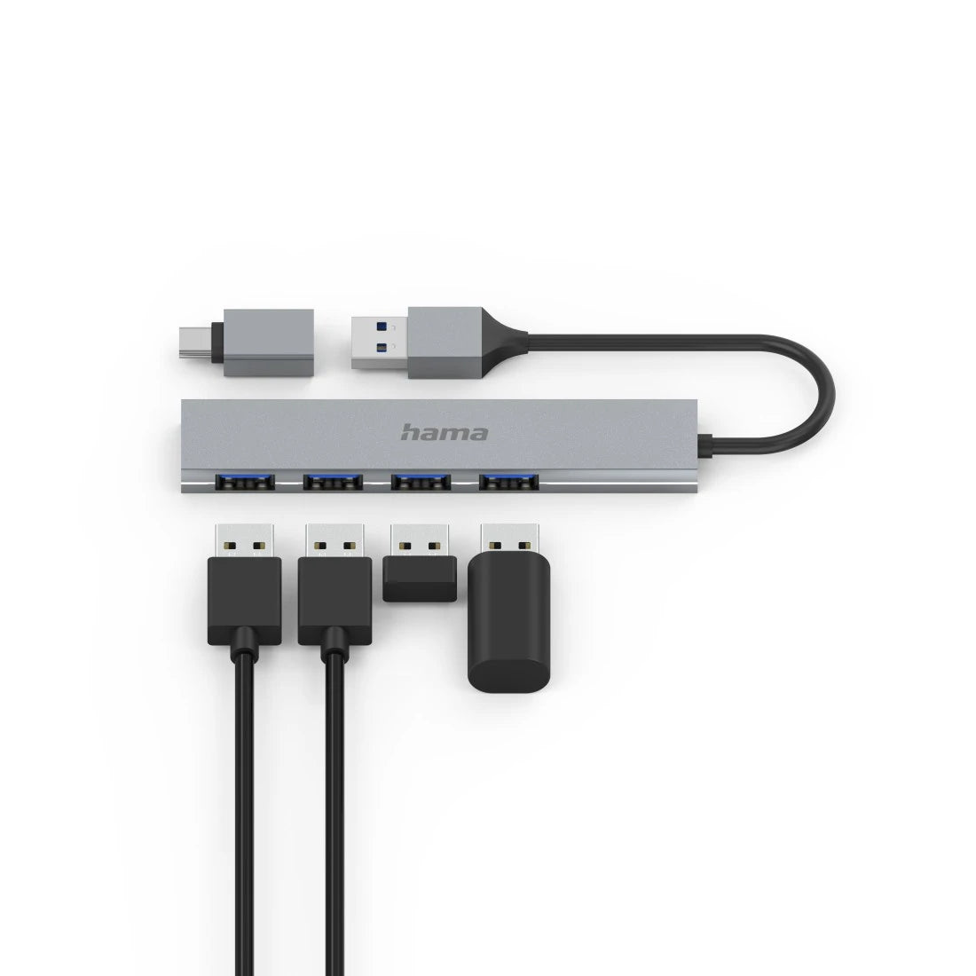 Hama USB hub with multiple ports on a white background