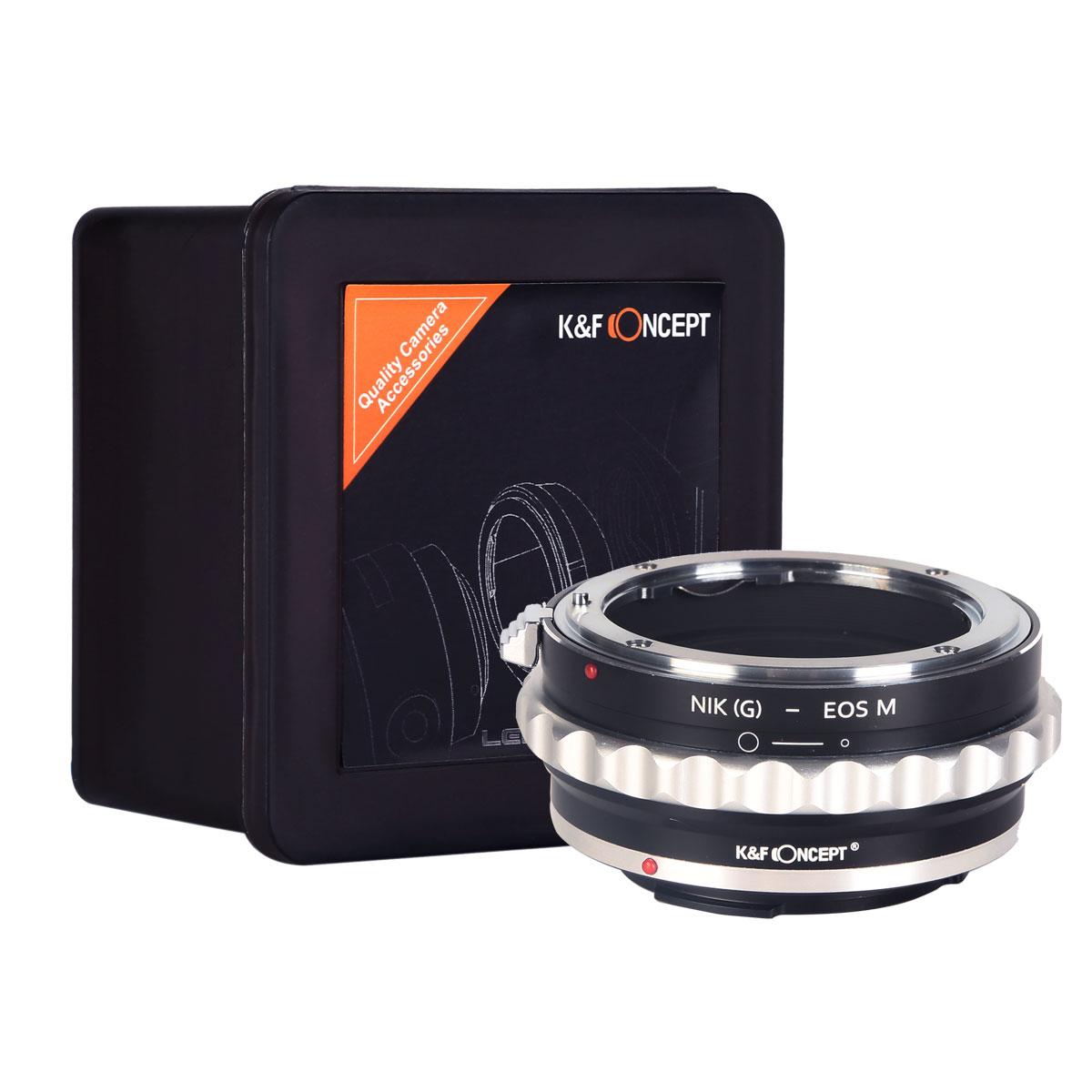 Image of K&F Concept Nikon G/F/AI/AIS/D Lenses to Canon EOS M Mount Camera Adapter