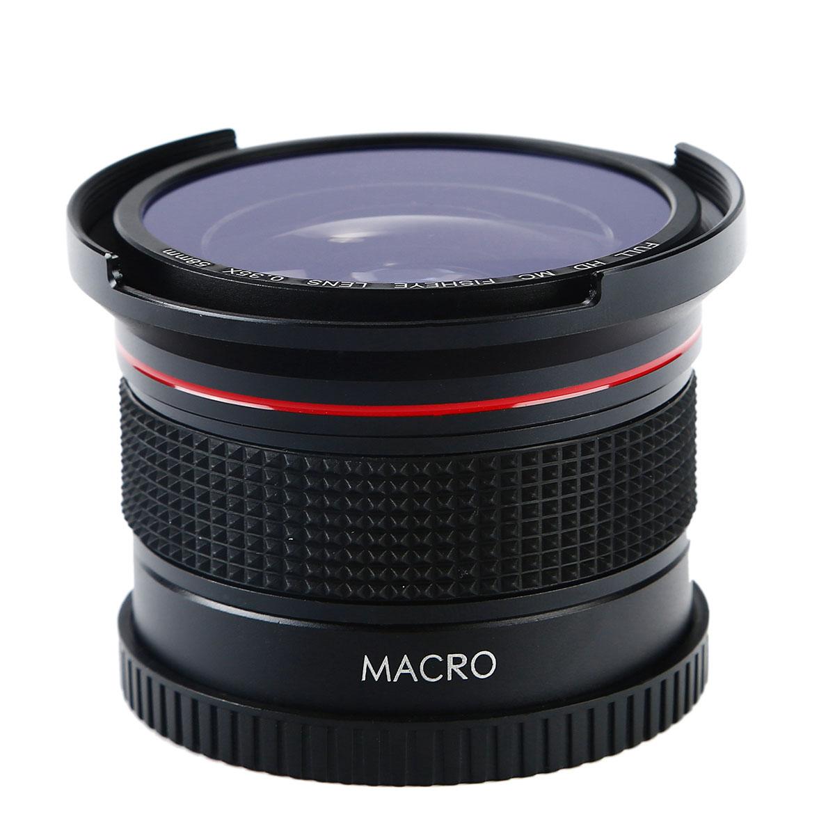 K&F Concept 52mm Fisheye Lens 0.35X HD Wide Angle with Macro Close Up