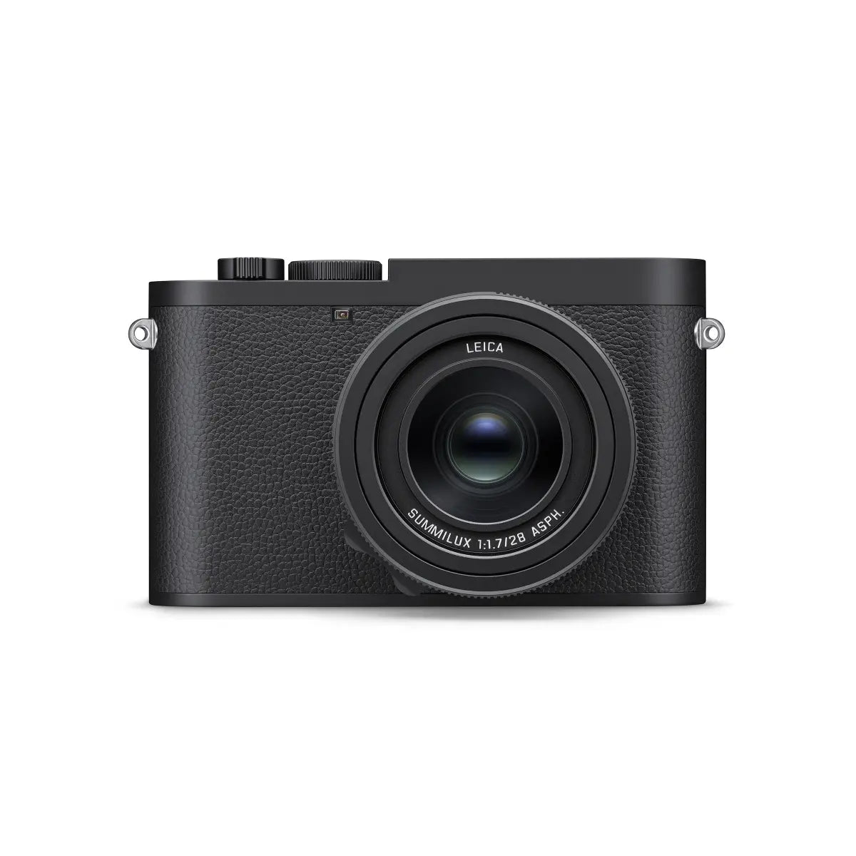 Black camera with Leica branding on a white background