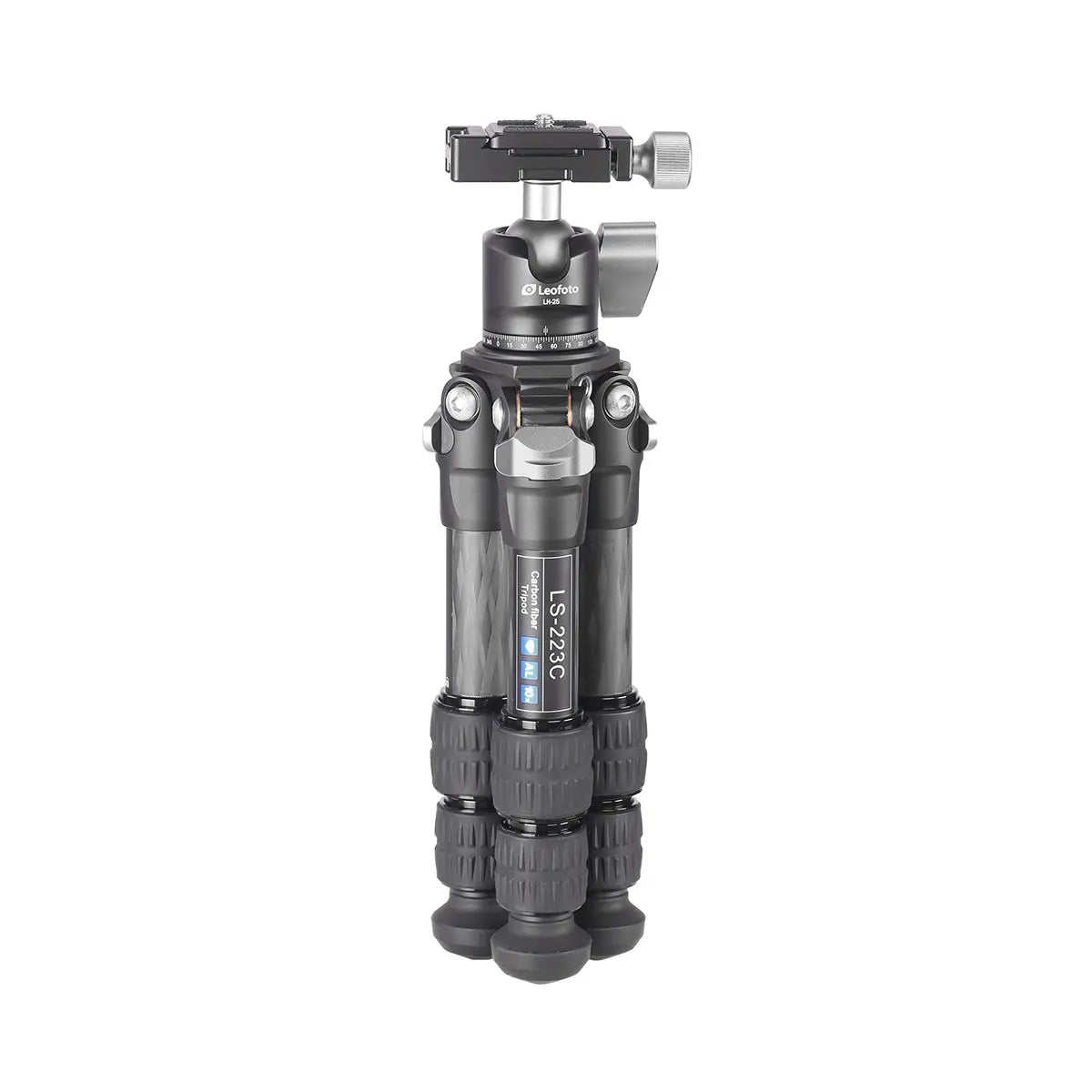 Leofoto LS-223C tripod with ball head on a white background