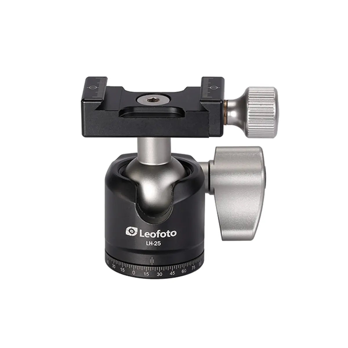 Leofoto camera ball head on a white background