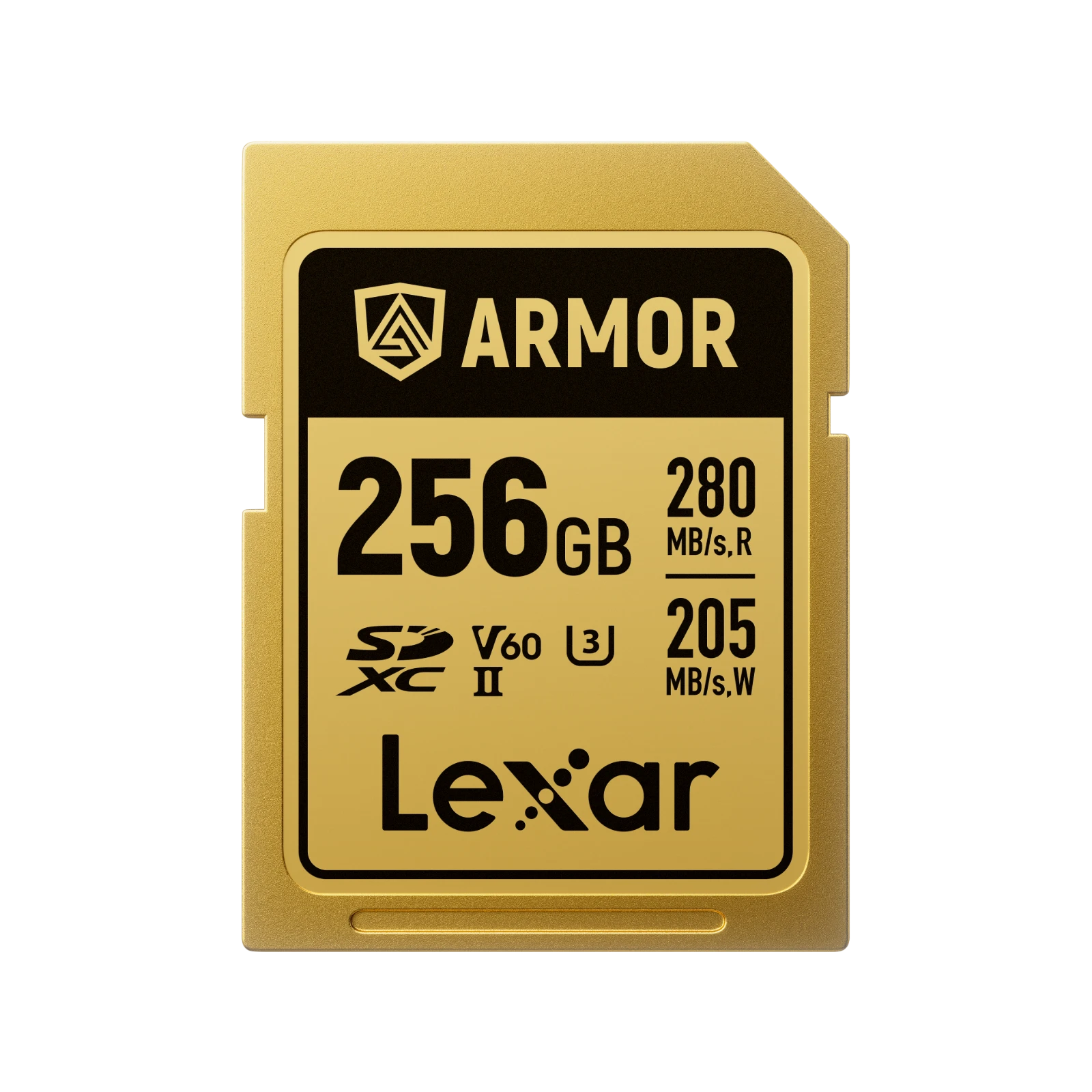 Lexar® ARMOR GOLD SDXC™ UHS-II Card - 256gb front angle