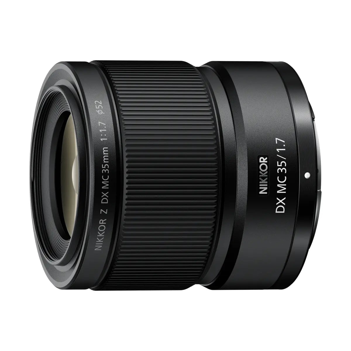 Nikon camera lens on a white background