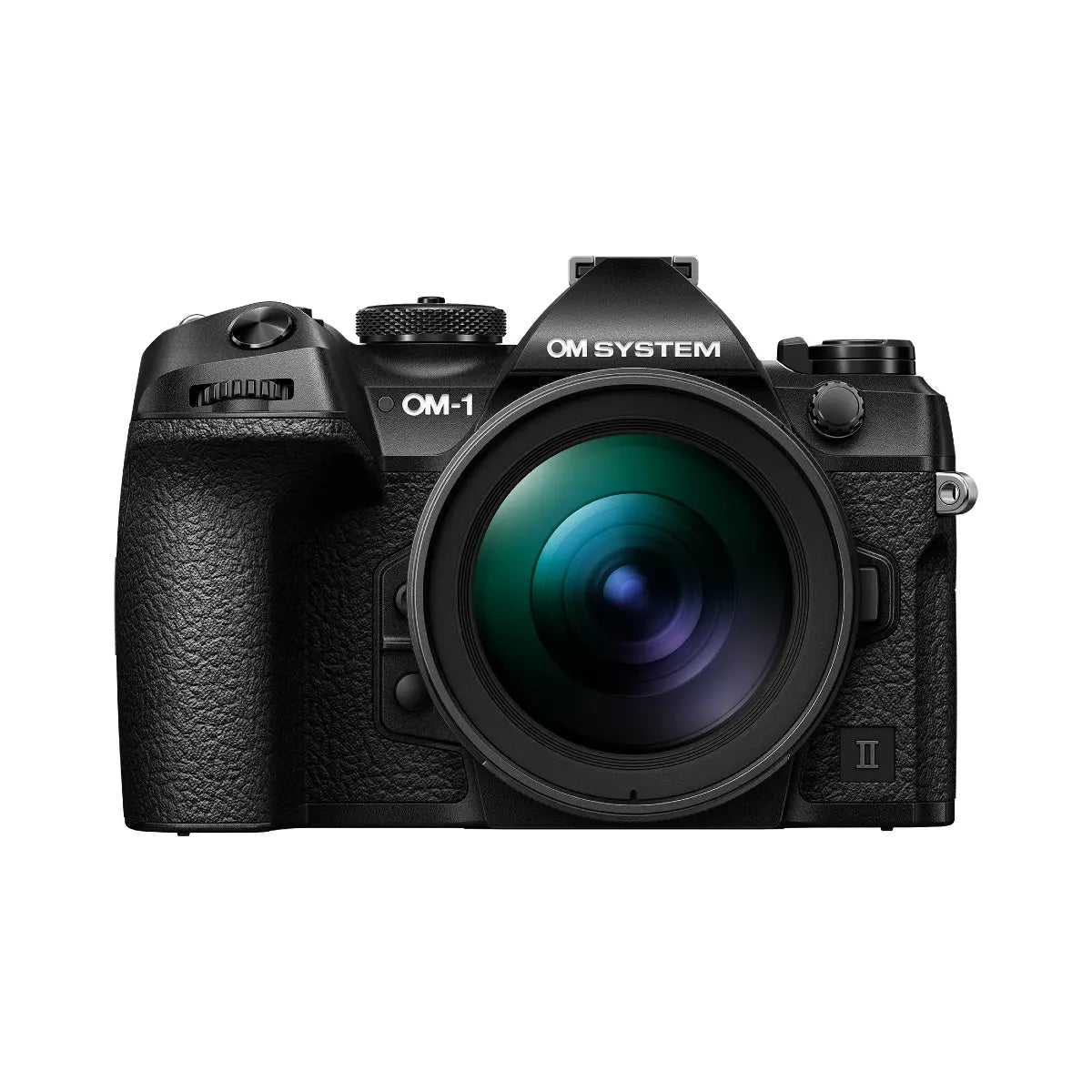 OM SYSTEM OM-1 Mark II Mirrorless Camera & 12-40mm f2.8 II lens front