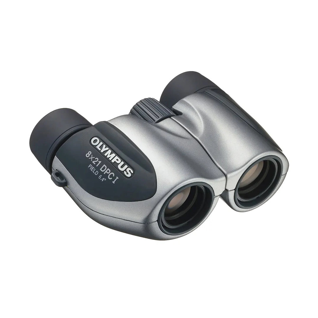 Olympus 8x21 DPCI Silver Binoculars front angle