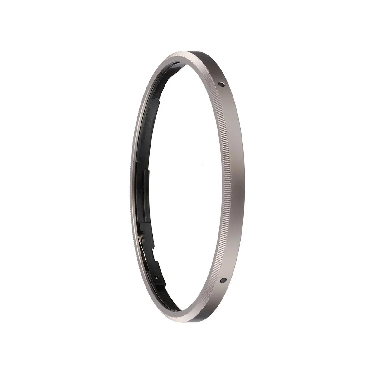 Metallic ring on a white background