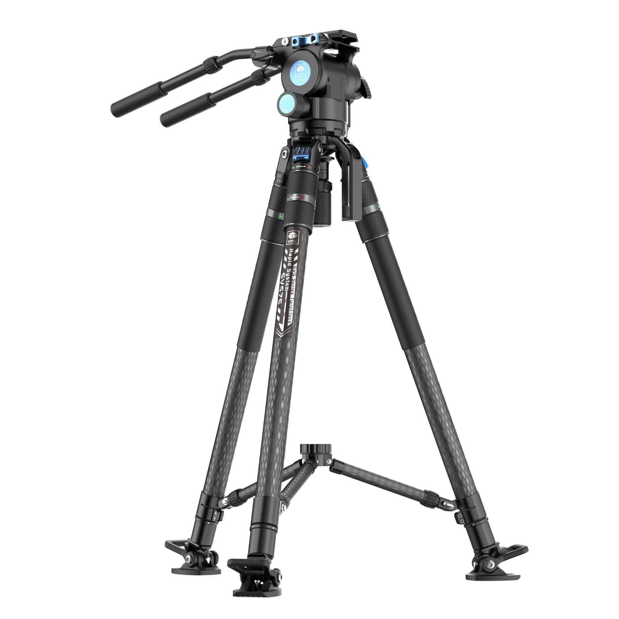 Sirui SVS75 & SVH15 Pro Rapid Professional Video Carbon Fibre Tripod Kit