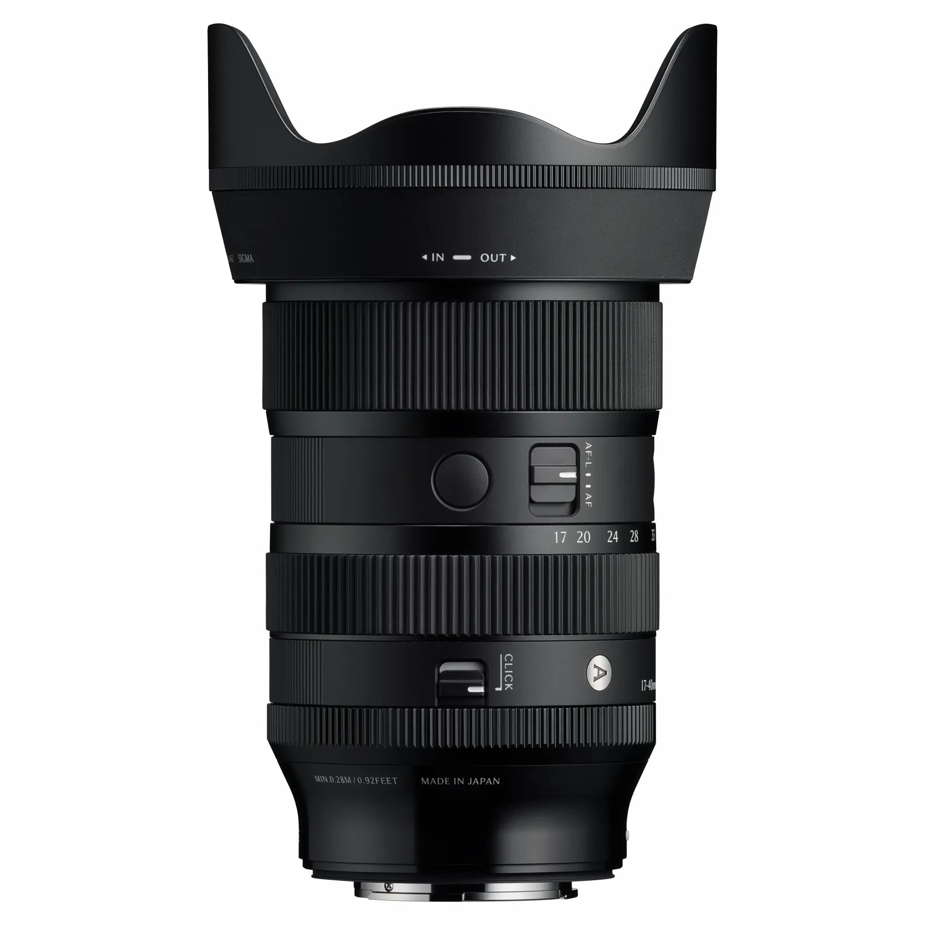 Sigma 17-40mm F1.8 DC | Art Lens – Fujifilm X Mount side angle