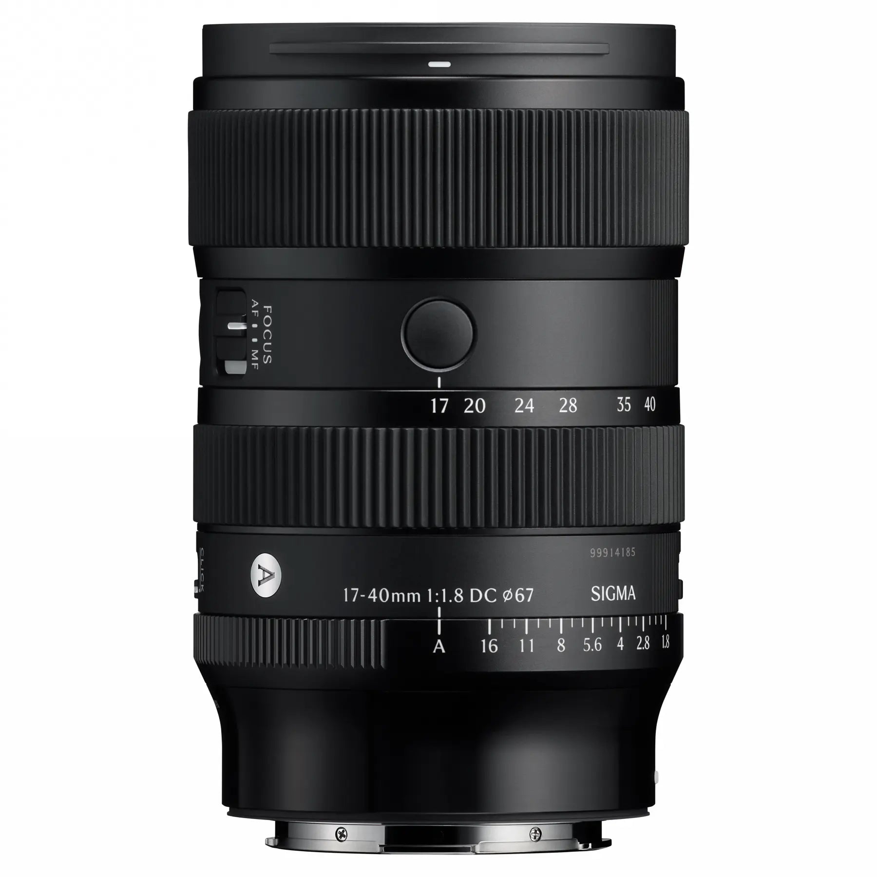 Sigma AF 17-40mm f1.8 DC | Art Lens - L Mount top angle