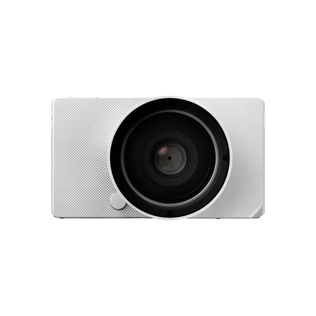 Sigma BF Camera Body Silver L Mount front angle with lens on