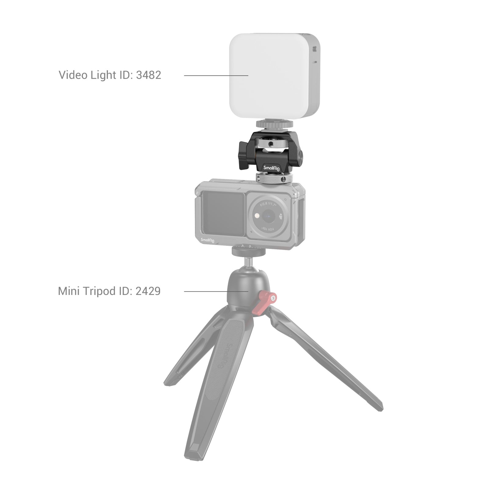 SmallRig Swivel and Tilt Adjustable Monitor Mount with Cold Shoe Mount