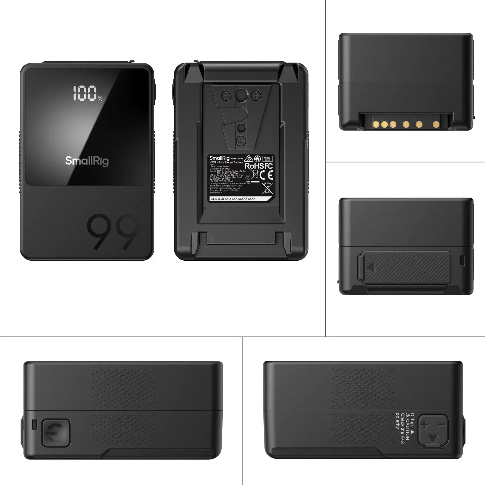 SmallRig VB99 Mini V Mount Battery (Kit)