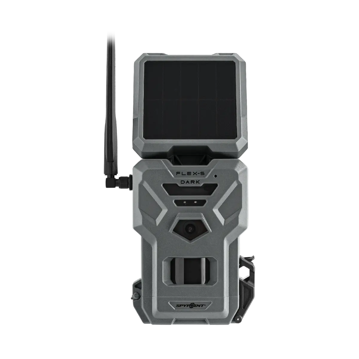 Spypoint Flex-S-Dark solar trail camera front angle