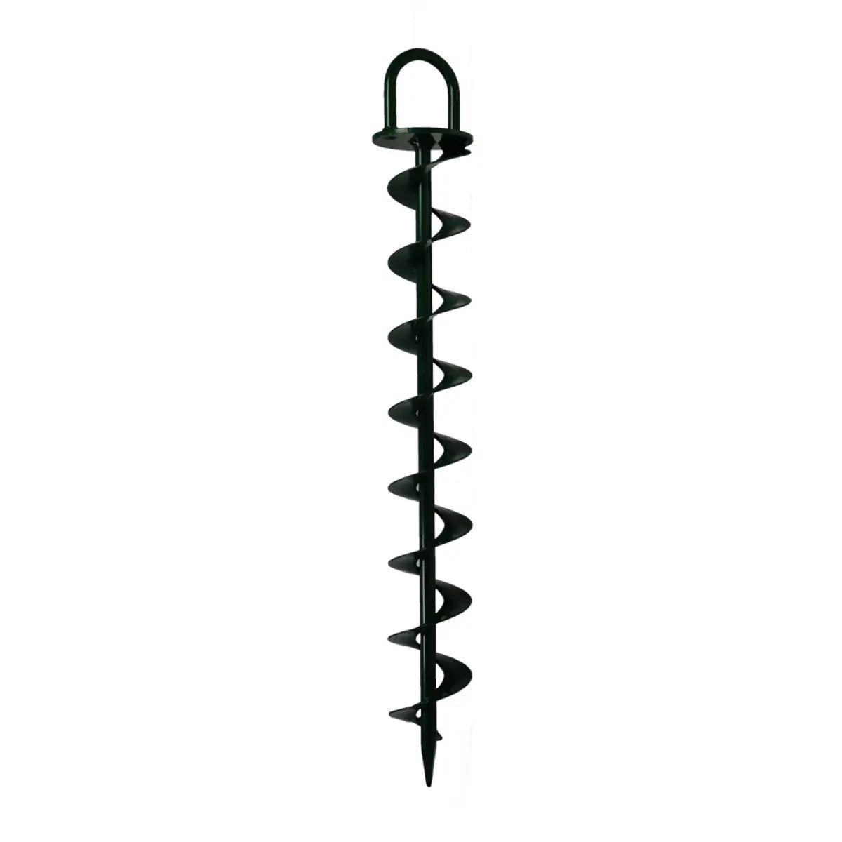 Black spiral auger on a white background