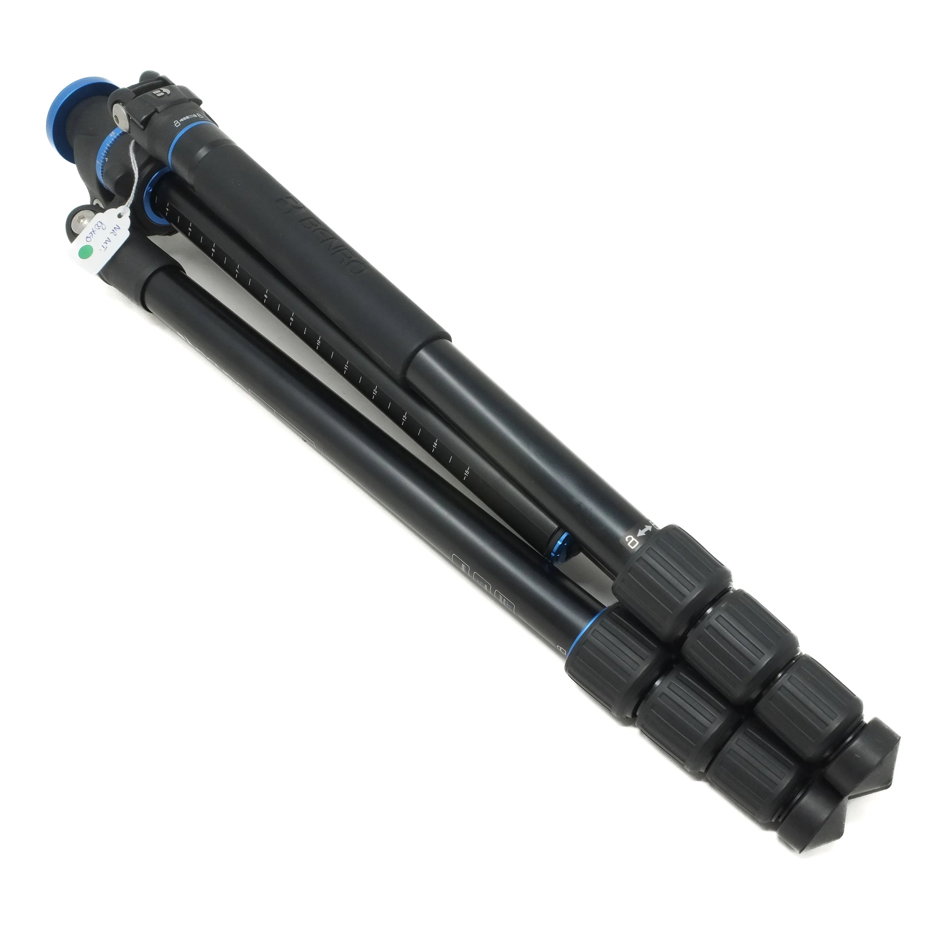 Black tripod on a white background