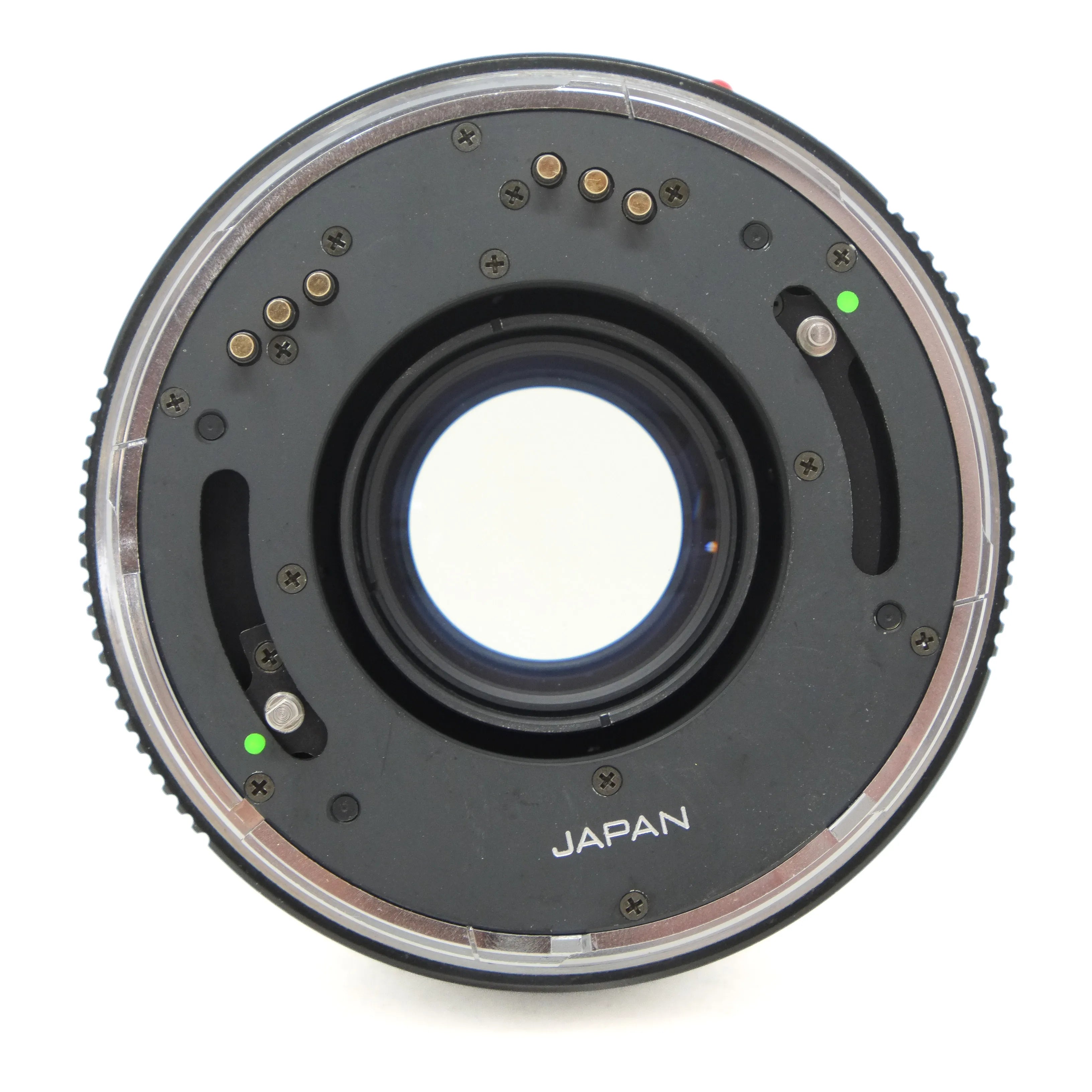 Camera lens mount with 'Japan' branding on a white background