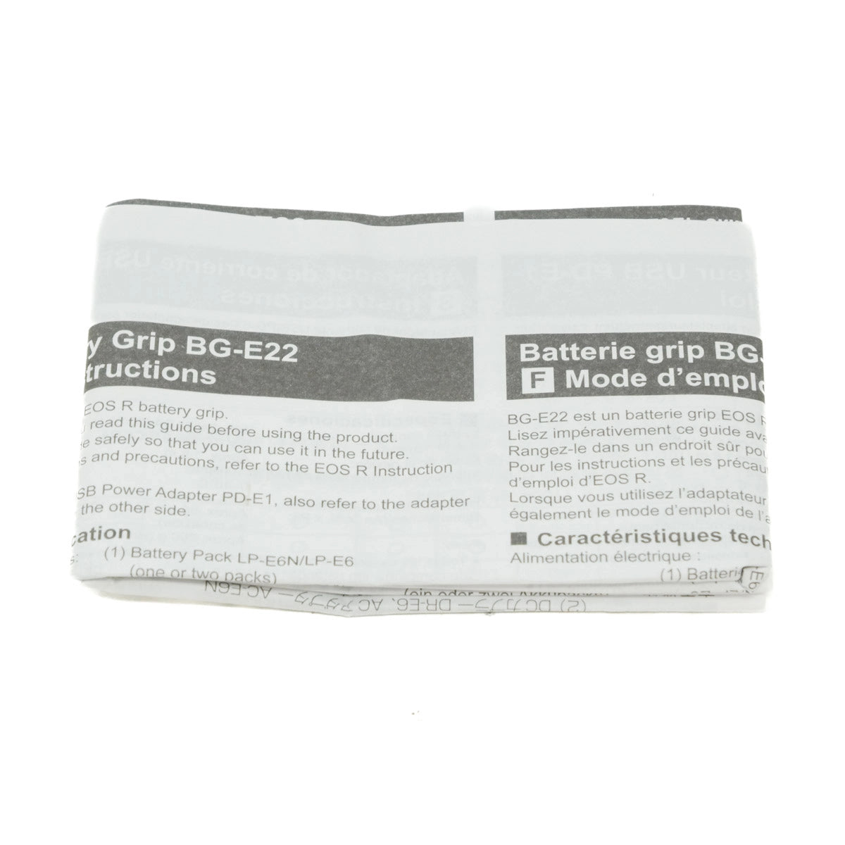 Used Canon BG-E22 battery Grip with PD-E1 charger - instructions